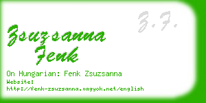 zsuzsanna fenk business card